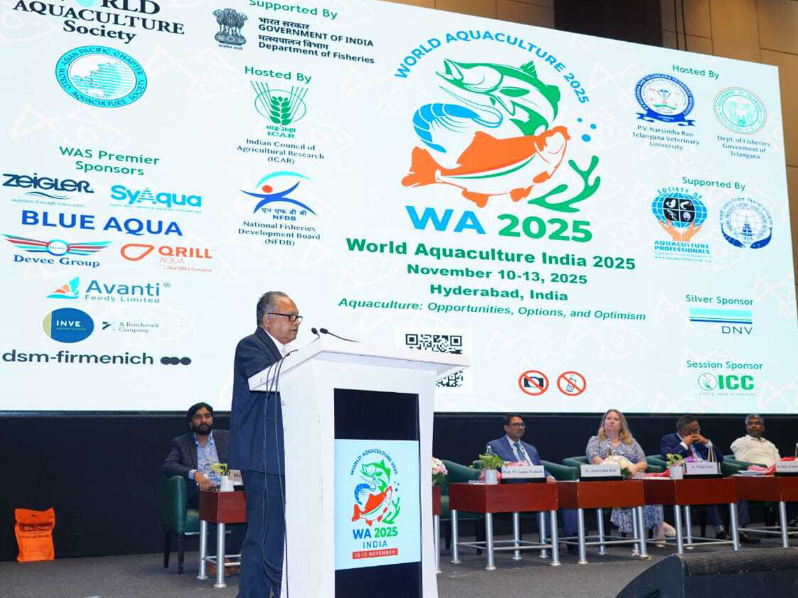 Glimpses of World Aquaculture 2025 Co-hosted by PVNRTVU at Novotel HICC, Hyderabad